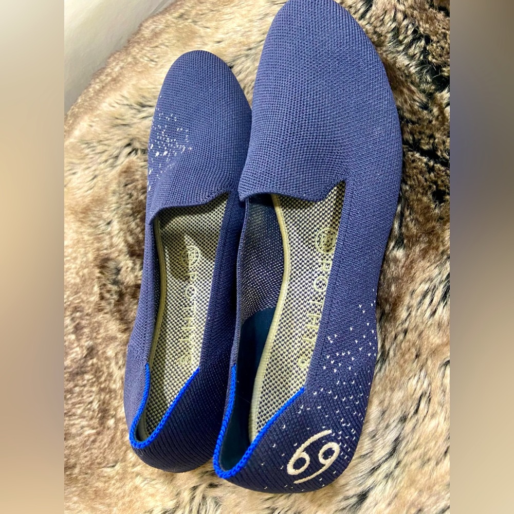 Rothy’s size 9 navy blue zodiac flats
